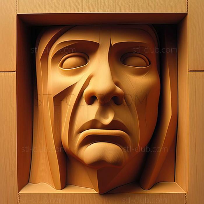 3D мадэль Джордж Тукер, американский художник (STL)